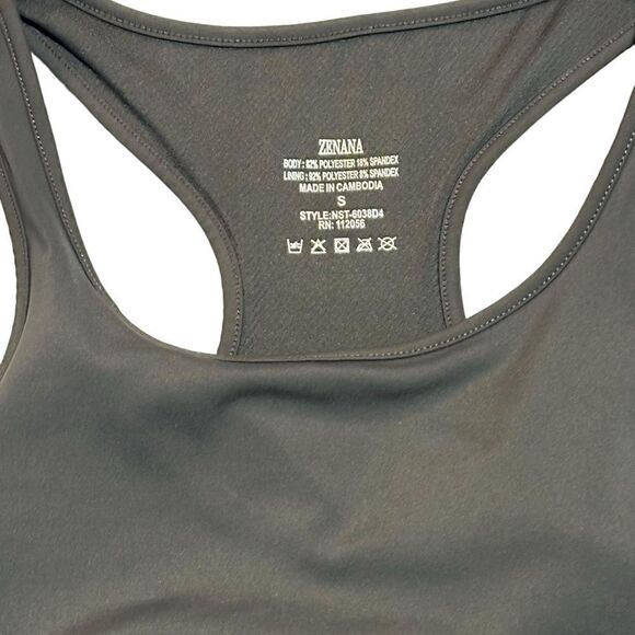 Zenana Grey Loads of Potential Sports Bra Size Small - Picture 4 of 5